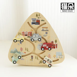 Educational Wooden Transport Jigsaw Cognitive Development Toy
