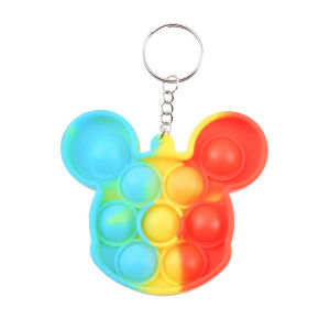 Small Bubble Stress Toy Rainbow Keychain Pendant Fun little gift for children