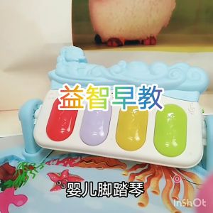 Baby Playmat with Music Piano Hanging Toys Gym Crawling Game Pad Play Mat Kids Early Education Toy