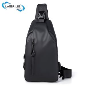 LABER LEE Tas Selempang Pria Bahan Nilon USB Charge Tas Dada Crossbody Bag Waterproof
