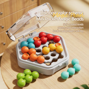 Smart Rainbow Intelligence Magic Bead Childrens Logical Thinking Training Puzzle Solving Level Breaking Reasoning Pinball Toy