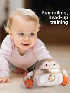 MONLEYTA | Baby Toy Early Education 3 Months Old Baby Learn To Crawl Children Rolling Monkey Baby Head Up Practice Crawling Educational Toy
