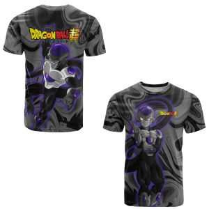 Bandai | Summer 2026 Dragon Ball Frieza "Black and Silver Form" Fluid Theme 3D Print Breathable Quick Drying T-shirt Adult Parent Top