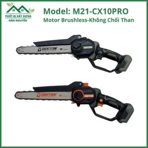 Thân máy cưa xích pin Dekton M21-CX10PRO 10 inch không chổi than cưa dùng pin màu xám và olive