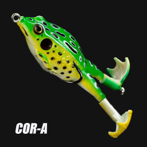 1pcTop Water Bass Fishing Lures Soft Frog Double Propellers Legs Freshwater Bait for Bass Snakehead Pike