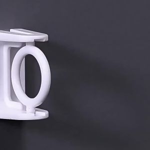 360° Rotatable Retractable Pole Fixator for Non-drilling Strong Adhesive Hooks Towel Rod Shower Curtain Rod Bracket