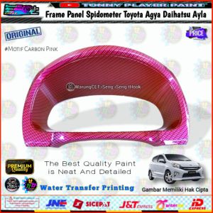 frame Panel Spidometer Toyota Agya Daihatsu Ayla Motif Carbon