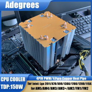 CPU Cooler 4 Heat Pipes Lightless PC Radiator for Intel LGA 1700 1200 1150 1151 1155 2011 X79 X99 1366 AMD AM5 AM4 ventilador