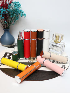10ml luxury leather wrapped glass perfume spray bottle portable mini refillable perfume atomizer BPA-free cosmetic container