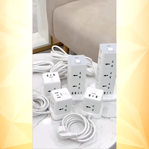 Ổ Cắm Điện Đa Năng Deli Ổ Cắm Vuông Dẹt USB TypeC Sạc Nhanh PD20W Cầu Chì Tự Ngắt Khi Quá Tải Công Suất 2500W An Toàn
