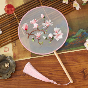 Phụ Kiện Khiêu Vũ Cổ Điển Mũi Tròn Thêu Màu Hồng Mũi Dài Trong Suốt Mũi Tròn Thêu Hoa Anh Đào Cổ Điển Hanfu Trung Quốc