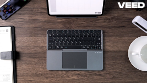Dux Ducis Bi-Fold Foldable Touch Wireless Touch Keyboard Case - For Phone Tablet Portable Slim Light Carry Kick Stand Pocket Typing Experience Office Outdoor Business Trip Hotel Meeting 3 Devices Bluetooth Long Battery Type C Charging Life Smart Sleep