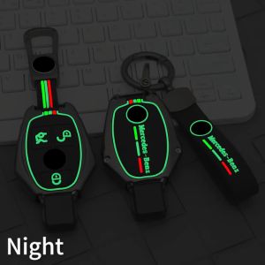 [2 nút] Ốp Bảo Vệ Chìa Khóa Phản Quang Mercedes C E S GLC GLE GLS MAYBACH Trước Năm 2019