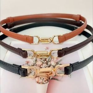 Belt For Women With Buckle Adjustable Decoration Suit With Skirt Simple Thin Belt Womens Waist Tightening Buckle Adjustable Belt No Punching Small Belt Tali Pinggang