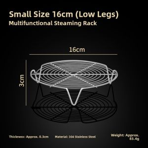 Multi-Function Steamer Rack 304 Stainless Steel High-Legged Water-Parting Stove Top Rice Cooker Pot Holder Kitchen Accessory