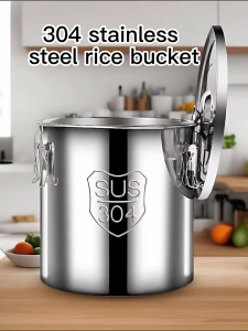 304 Thicken Stainless Steel MODOFO rice soup Barrel with cover storage Pest Control Rice container