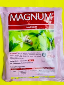 Insektisida MAGNUM 40SP produk dari CV GRAHA AGRITECH PRIMA kemasan 250gram