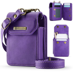 Mini Flip Folding Phone Bag for Samsung Galaxy Z Flip 6 5 4 Motorola Crossbody Bag for Apple Samsung Headphone Storage Case Purse Wallet