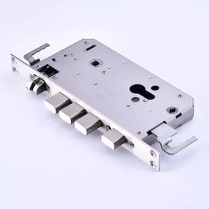 6068 304 Stainless Steel Security Door Lock Body With Hook Internal Gear Structure Anti Stuck for Smart Fingerprint Lock