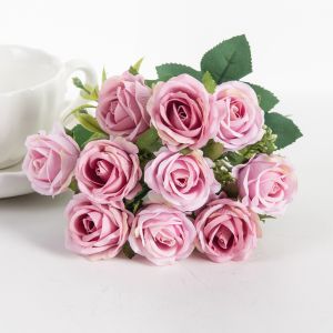 1Pc Artificial Flowers Silk Roses Bundle High Quality Scrapbooks Festival Wedding Outdoor Garden Party Room Room Vase GiftDecora