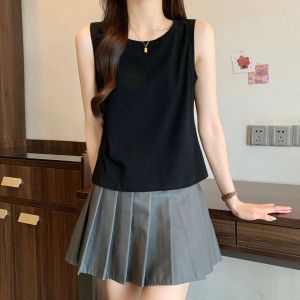 QIAOCHENXIAN | Relaxed Fit Belly Concealing Vest 95 Cotton