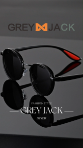 Grey Jack Kacamata Hitam Fashion Sunglasses Polarized Model Oval Metal+TR90 Pria dan Wanita Dewasa 2933