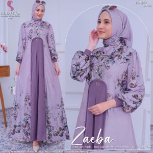 SH SET DRESS SET HIJAB BEST SELLER TERLARIS BAJU WANITA DRESS GAMIS MAXI MIDI Gamis Elnaura Premium / Gamis Set Hijab Syari Muslim / Maxy Dress Kekinian Wanita Dewasa Ceruty Full Furing oversize