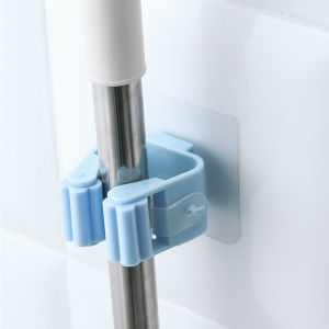 [QUEENIE] Punch free mop rack Toilet mop hook Bathroom stick hook Broom hanger Clamp mop clip