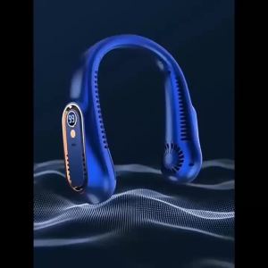 Portable Neck Fan 5 Speeds LED Screen 360° Cooling Fan Quiet Wearable USB Fan for Travel Home Office