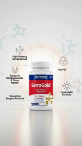 ENZYMEDICA SerraGold 💝 เอนไซม์ Serrapeptase ช่วยบรรเทาอาการเจ็บปวดตามข้อต่อแล้วกล้ามเนื้อ