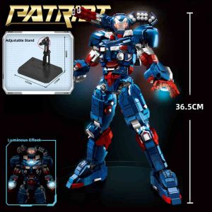High Quality Iron Man Robot Assembly Blocks for Boys Superhero Toy Gift Suitable for Ages 6 And above ABS Plastic Model Kit