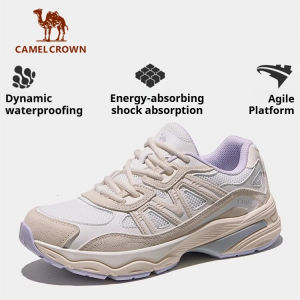 เดินป่ากลางแจ้ง CAMEL CROWN & รองเท้าเดินป่าสำหรับผู้ชาย & ผู้หญิง | รองเท้าผ้าใบพื้นหนาแฟชั่น | ระบายอากาศสวมใส่สบายทนทานกันลื่นสำหรับวิ่งและรองเท้าเดินสบาย