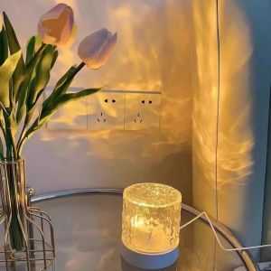 flame Mars empty projector water ripple small night light ambience mood adjustment table lamp bedroom full of stars starlight ceiling