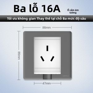 OPPLE | Công Tắc Tường Loại 86 Đa Lỗ 1 Đường 5 Lỗ