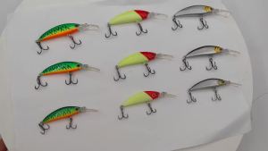 Hard Minnow Fishing Lures Deep Diving Crankbait Jerkbait Sinking Lures Treble Hooks Walleye Fishing Lures Life-Like Swimbait
