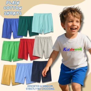 Plain Kids Shorts for Boys 0-10 Yrs 100% Cotton Bottoms with Cute Colors Kid Clothes