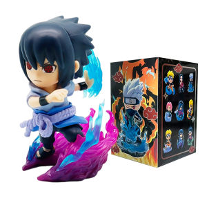 Bandai | Naruto Blind Box Action Figure Set Q Version PVC Anime Figurines Uzumaki Sasuke Itachi Kakashi Collection Model Desktop Gift