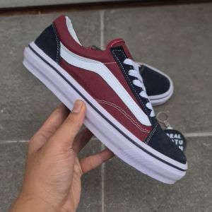OBRAL SEPATU SNEAKERS VANESSS OLD SCHOOL VAULT OG MAROON LIST HITAM 39-43 SEPATU VULCANIZED MURAH