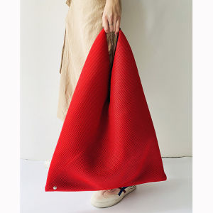 Trendy Triangular Nylon Single Shoulder Bag Large Capacity Irregular Handbag Shopping Bag Fashionable Personalized Soft Bag