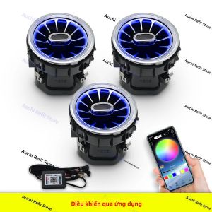 Đèn LED Trang Trí Cửa Gió Điều Hòa Ô Tô Kia Stinger 12/64 Màu Sắc Hình Dạng Tuabin Phụ Kiện Độ Chế Điều Hòa Ô Tô