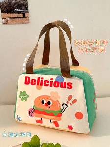 Thickened Aluminum Foil Lunch Bag Portable Insulated Lunch Box Bag for Office Workers And Students Cute Cartoon Japanese Style
