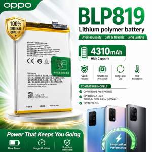 BLP819 Battery for OPPO Reno 5 4G CPH2159 Reno 5 Lite Reno 5Z Reno 6Z 5G CPH2237 F19 Pro+ 4310mAh Replacement Battery