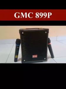 Speaker GMC 899P Bluetooth Karaoke Free 2 Mic Wireless High Power Bass