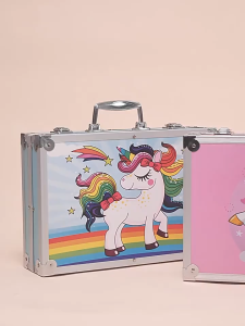 SG RumahHome® Kids 145Pcs Art Drawing Set Unicorn Design Portable Painting Stationery Supplies Watercolor Pen Crayon Marker Gift Box for Children