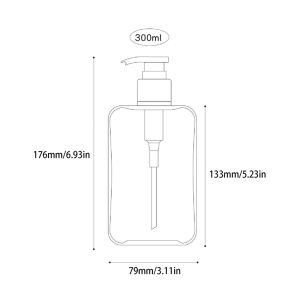 【Transparent Square Soap Dispenser Countertop Lotion Bottle With Pump Bathroom Lotion Liquid Soap Dispenser Refillable Emp】