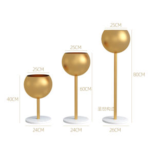 Nordic Light Luxury Iron Flower Stand Personality Simple Living Room TV Side Shelf Balcony Flower Pot Green Plant Floor Stand