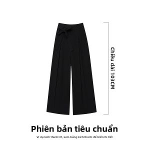 Quần Rộng Dây Đai Eo Cao