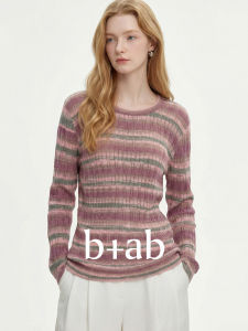 Breathable Soft Round Neck Striped Sweater
