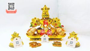 Đĩa Tỏi Thần Tài Vỉ Đậu Ngũ Sắc - TỎI CÁT TƯỜNG