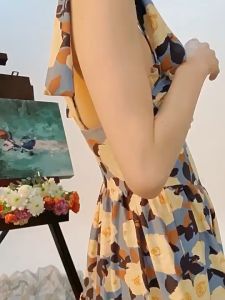 Ruige Womens Swimsuit R French Slimming Printed Flab Hiding ers Hot Spring Swimming Suit High-Grade INS Style